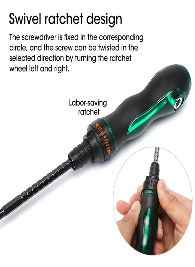Rasdion 2 in 1 Reversible Ratchet Screwdriver with Length Adjustable, Professional Repair Tool for Application, Screwdriver with Flat & Phillips Head (Regular) - Image 4